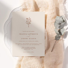 Invitación Boho Terracotta Elegant Minimal Boda |