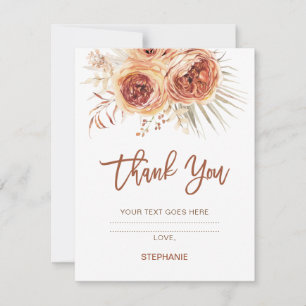 Invitación Boho Terracotta Floral Bridal Ducha Gracias Tarjet