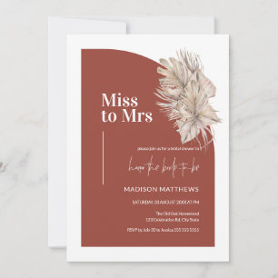 Invitación Boho Terracotta Minimalista Media Arch Bridal Show