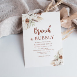Invitación boho terracotta pampas brunch & bubtt