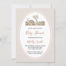 Boho Terracotta Rainbow Baby Shower