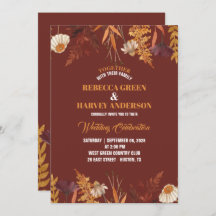 Boho Terracotta Wildflower Botumn Fall Wedding