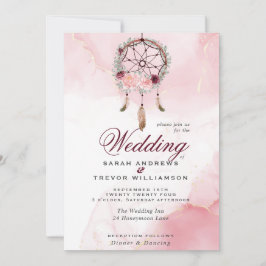 Invitación Boho todo en un Boda cazador de sueños de marrón r