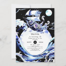 Invitación Boho Treasure Hunt Pirate Cumpleaños