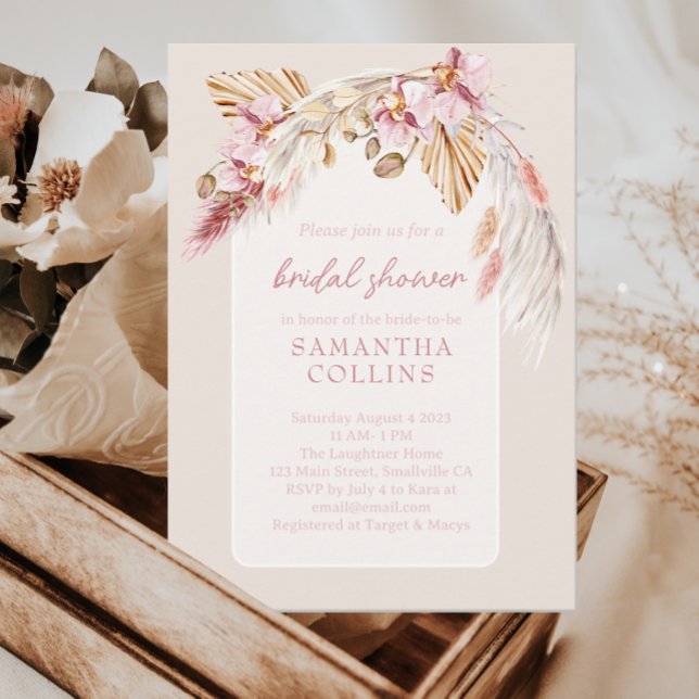 Invitación Boho Tropical Beach Floral Bridal Shower (Subido por el creador)