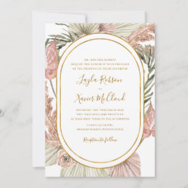 Invitación Boho Tropical Botanical | Boda tradicional
