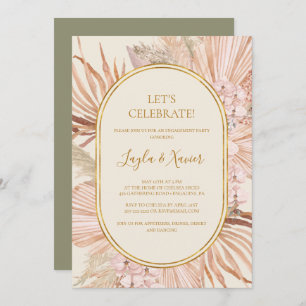 Invitación Boho Tropical Botanical   Verde Celebremos