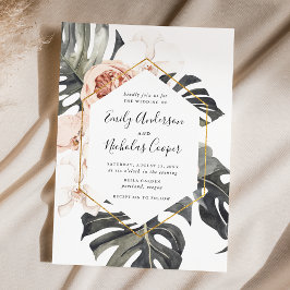 Invitación Boho Tropical Floral Wedding