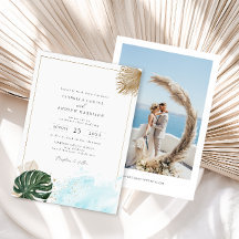 Boho Tropical Palm Beach Wedding