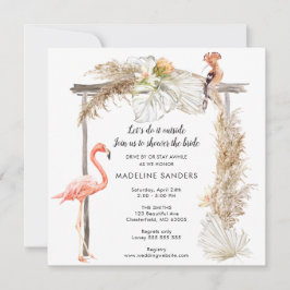 Invitación Boho Tropics fuera de la ducha de novias