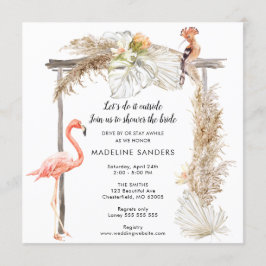 Invitación Boho Tropics fuera de la ducha de novias