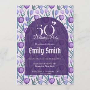 Invitación Boho Tulip Fantasía Cumpleaños al Aire Libre