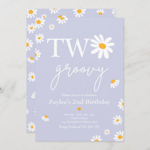 Invitación Boho Two Groovy Birthday Party