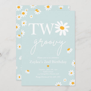 Invitación Boho Two Groovy Birthday Party