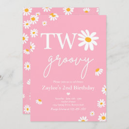 Invitación Boho Two Groovy Birthday Party