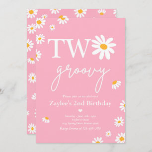 Invitación Boho Two Groovy Birthday Party