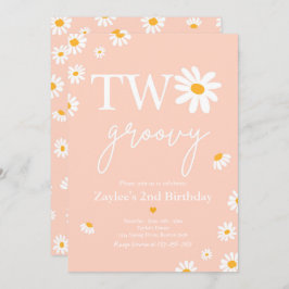 Invitación Boho Two Groovy Birthday Party