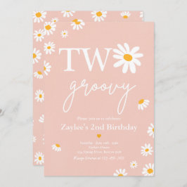 Invitación Boho Two Groovy Birthday Party