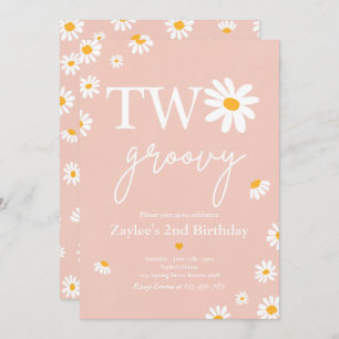 Invitación Boho Two Groovy Birthday Party