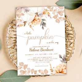 Invitación Boho Un Pequeño Calabaza Cae El Otoño Baby Shower