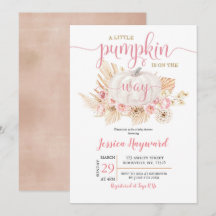 Boho Un Pequeño Calabaza Está En Camino De Baby Sh