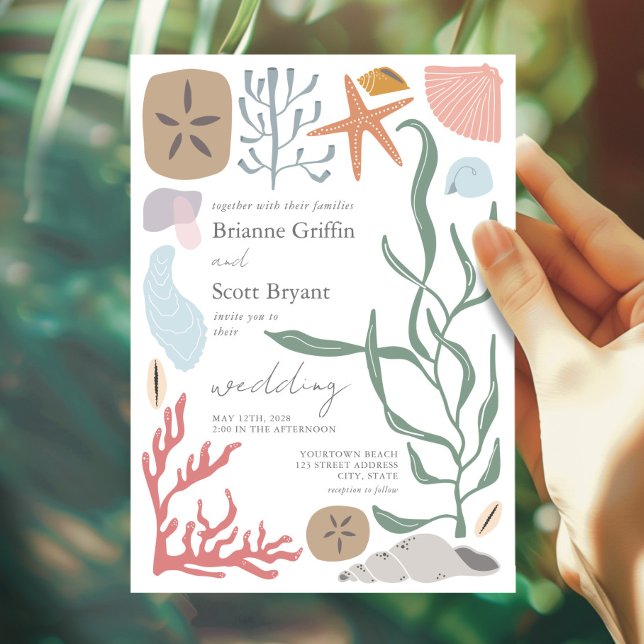 Invitación Boho Under Sea Nautical Boda (Subido por el creador)