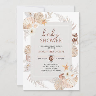 Invitación Boho Under the Sea Baby Shower