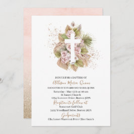 Invitación Boho Únete a nosotros para un bautismo de invitaci