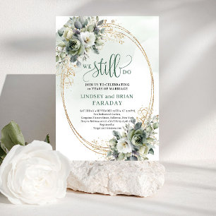 Invitación Boho Verde Polvoriento Eucalipto Aquarela Seguimos
