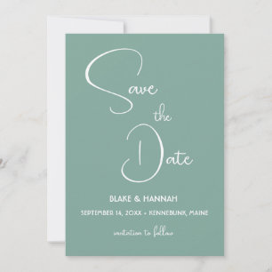 Invitación Boho Verde Sage Minimalista Desierto Guardar la Fe