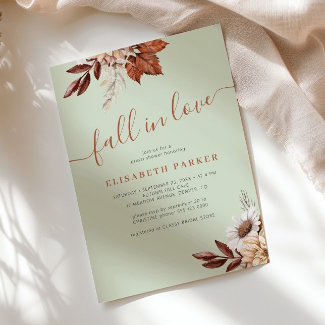 Invitación Boho verde salvia enamorarse despedida de soltera (Subido por el creador)