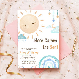 Invitación Boho viene el hijo del sol de Baby Shower