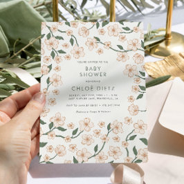 Invitación Boho Vintage Floral Baby Shower