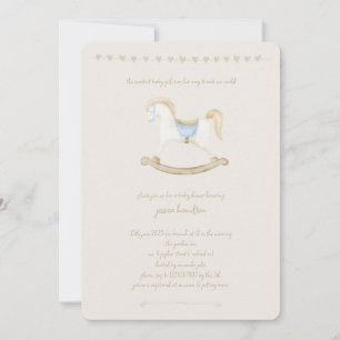 Invitación Boho Vintage Rocse Horse Cowboy Baby Shower