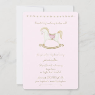 Invitación Boho Vintage Rocse Horse Cowboy Baby Shower
