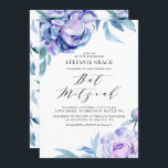 Invitación Boho Violet Watercolor Peonies Floral Bat Mitzvah<br><div class="desc">Invitación mitzvah murciélago morado floral con flores de peonía acuarela con un patrón floral a juego. Personalice agregando sus propios detalles. Esta invitación a la peonía es perfecta para cualquier tema y temporada de bat mitzvah.</div>