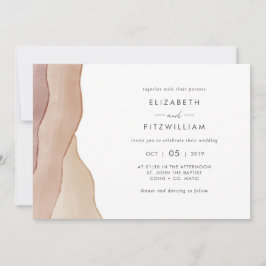 Invitación Boho Watercolor Abstract Boda