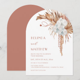 Invitación Boho Watercolor Arched Floral