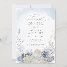 Invitación Boho Watercolor Beach Rehearsal Dinner