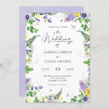 Boho Watercolor Boda de Flor silvestre