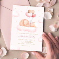 Boho Watercolor Bunny Balloon Chica Baby Shower