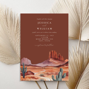 Invitación Boho Watercolor Desert Boda