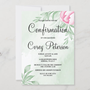 Invitación Boho Watercolor Eucalyptus deja confirmación