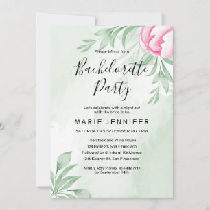 Invitación Boho Watercolor Eucalyptus Deja la soltera