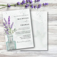 Boho Watercolor Eucalyptus y Lavender Boda