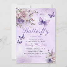 Boho Watercolor Floral Chica Mariposa Baby Shower