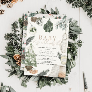 Invitación Boho Watercolor Holiday Baby Shower