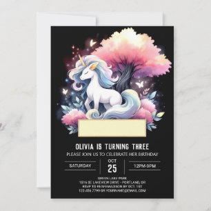 Invitación Boho Watercolor Horse Cumpleaños