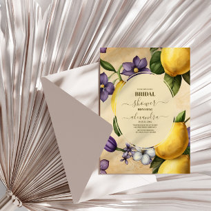 Invitación Boho Watercolor Lemon Bridal Shower