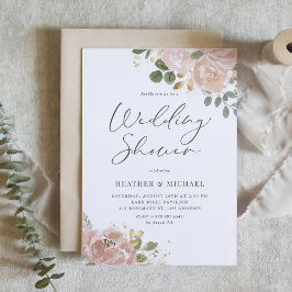 Invitación Boho Watercolor Mauve Flores de malla de barba duc